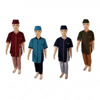 Baju Set Koko Iqbalis Army lengan pendek iqbal
