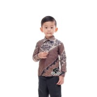 Baju Batik Anak Coklat