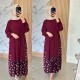 Baju Dress Caca Maroon Love