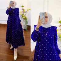 Baju Dress Kara biru BCA