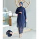 Kebaya set navy
