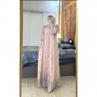Baju Dress Pesta Viona pink