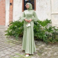 Baju Dress Pesta Alea sage