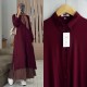 Baju Dress Nala maroon