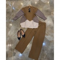 Baju Setelan Maria caramel