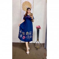 Baju Dress ema daster biru