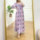 Baju Dress ULA ungu bunga