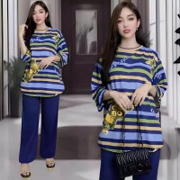 Setelan Baju Gania navy