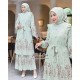 baju tunik setelan rok sage