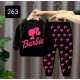 Baju piyama anak berbie hitam