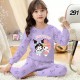 baju anak piyama kuromi ungu