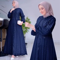 Gamis Rafika Dress navy