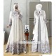 Gamis inaya set hijab putih bw