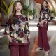 Baju Setelan Caria burgundy