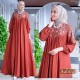 Gamis aurora bordir terakota