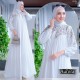 Gamis aurora bordir putih