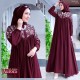 Gamis aurora bordir maron