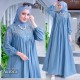 Gamis aurora bordir denim