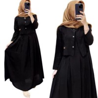 gamis set outer 2in1 dress