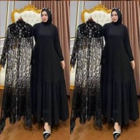 gamis zallia set outer pesta