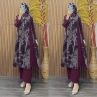 baju setelan tunik tama set