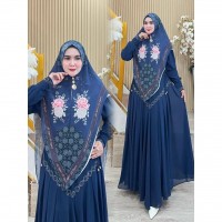 gamis syar'i printing A2navy