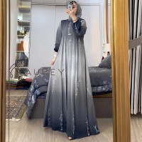 gamis givani set hijab ligh grey
