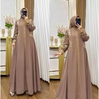 gamis vanessa bordir set hijab