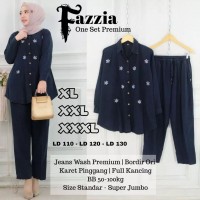 setelan fazzia jeans wanita set