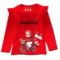 kaos anak motif merdeka 2-10th