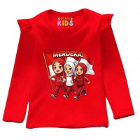 kaos anak motif merdeka33 2-10th