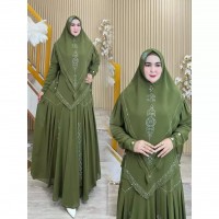 gamis syar'i rempel kanan kiri