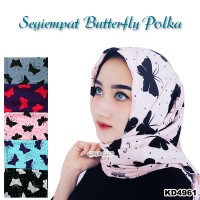 Hijab Segiempat Butterfly Polkadot KD4961